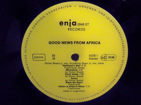 Dollar Brand Duo – Good News From Africa