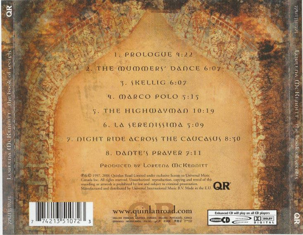 Loreena McKennitt – The Book Of Secrets, Jewel Case