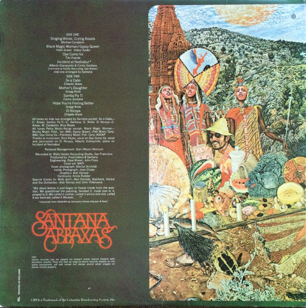 Santana – Abraxas, Gatefold