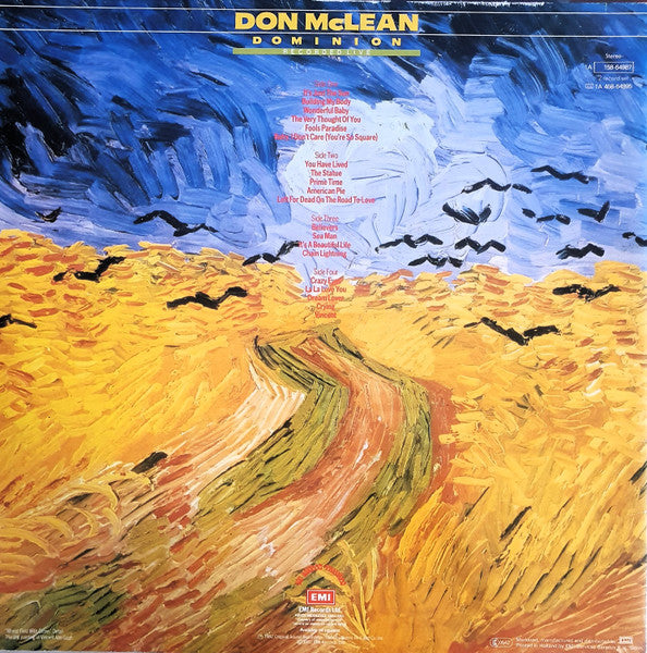 Don McLean – Dominion (Recorded Live),  2xLP, Gatefold