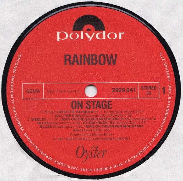 Rainbow – On Stage   ,  2 LP , Gatefold