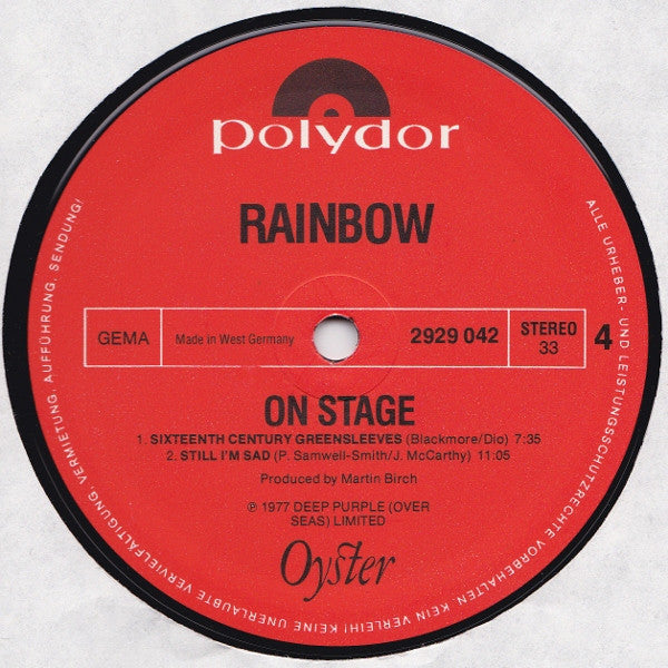 Rainbow – On Stage   ,  2 LP , Gatefold