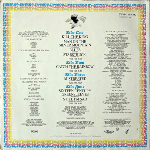 Rainbow – On Stage   ,  2 LP , Gatefold
