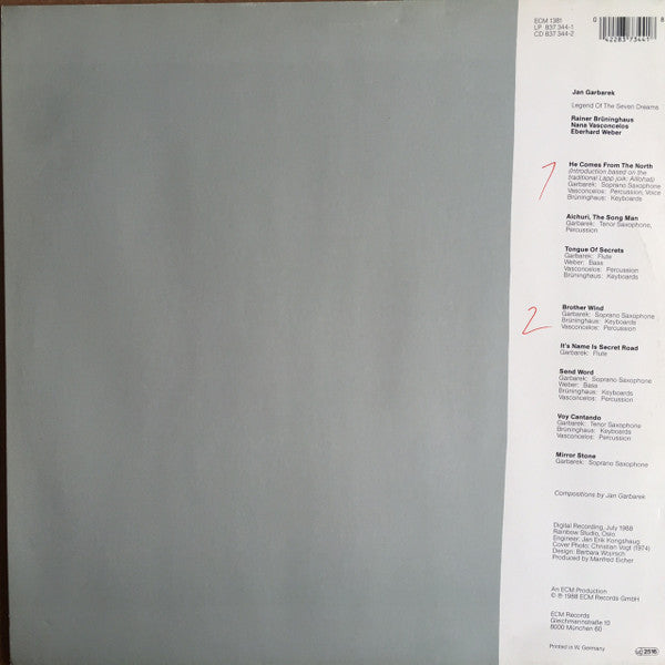 Jan Garbarek – Legend Of The Seven Dreams  ,  ECM