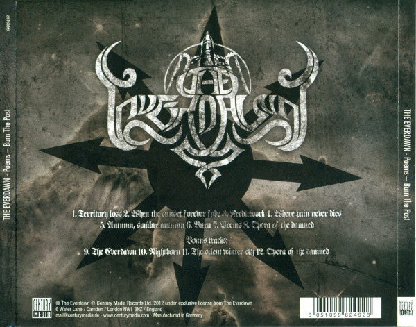 The Everdawn – Poems - Burn The Past, Limited Edition, Black Disc