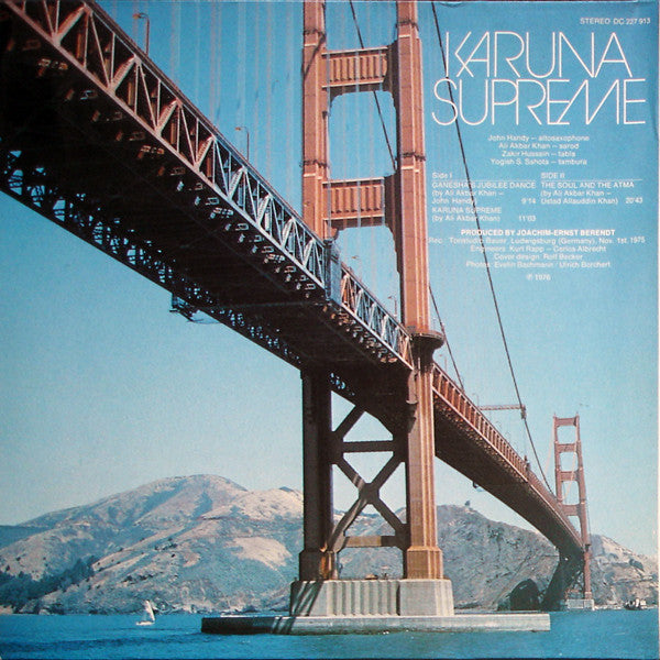 John Handy / Ali Akbar Khan – Karuna Supreme   , Gatefold , 1 press , Germany