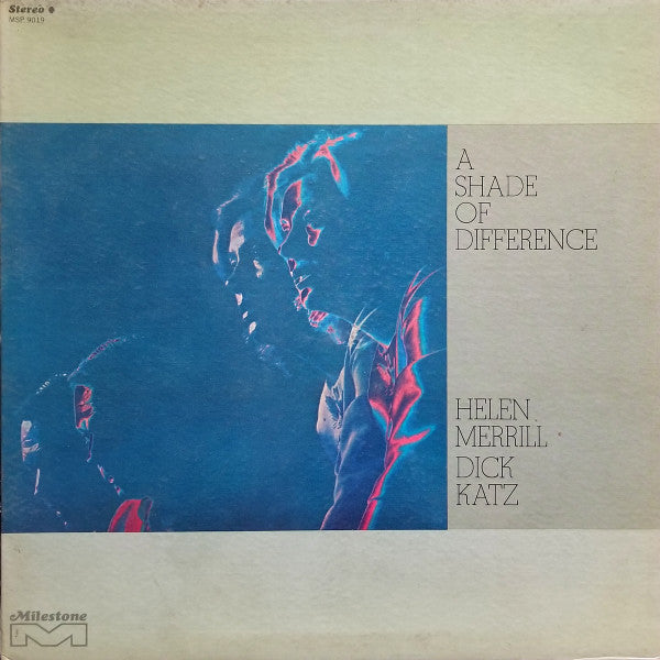 Helen Merrill / Dick Katz – A Shade Of Difference, Gatefold, 1st Press