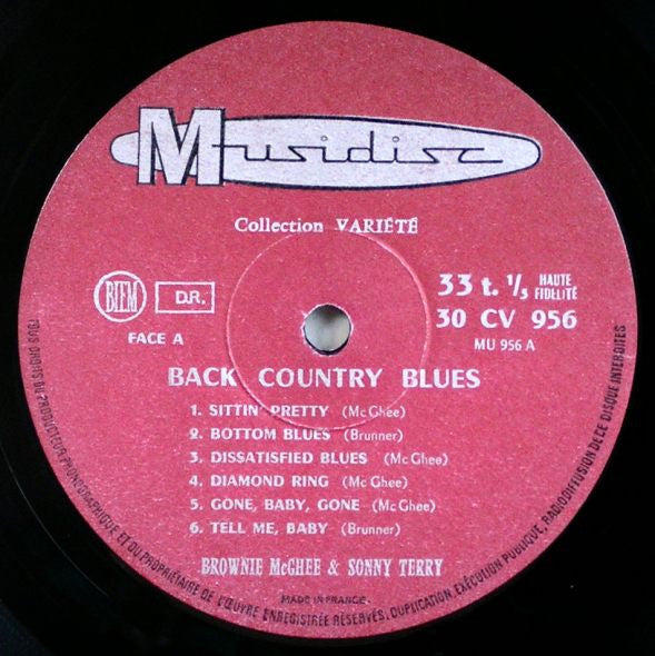 Brownie McGhee & Sonny Terry* – Back Country Blues