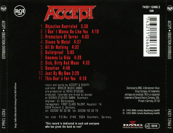 Accept – Objection Overruled