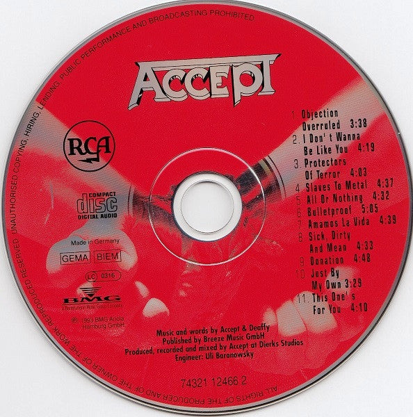 Accept – Objection Overruled
