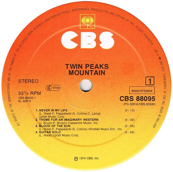 Mountain – Twin Peaks     ,  2LP , Gatefold