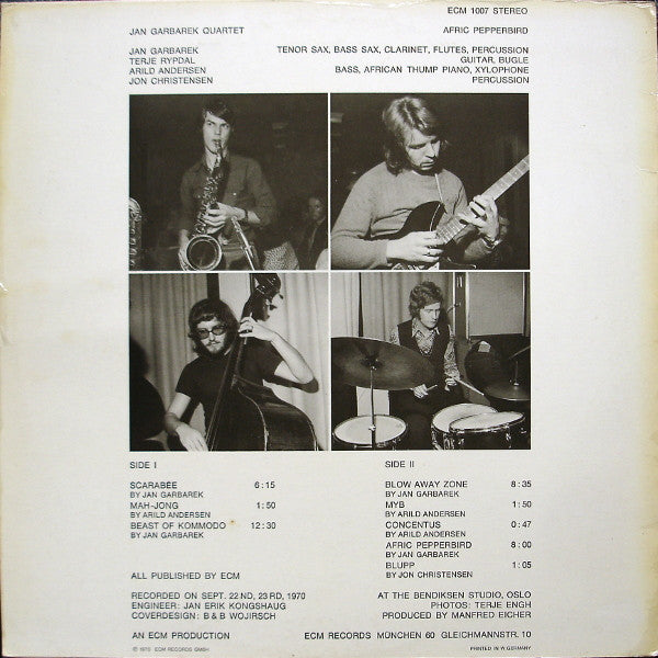 Jan Garbarek Quartet – Afric Pepperbird