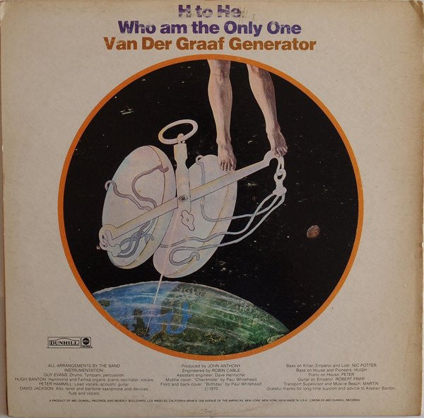 Van Der Graaf Generator – H To He Who Am The Only One   ,  Gatefold US , 1 press