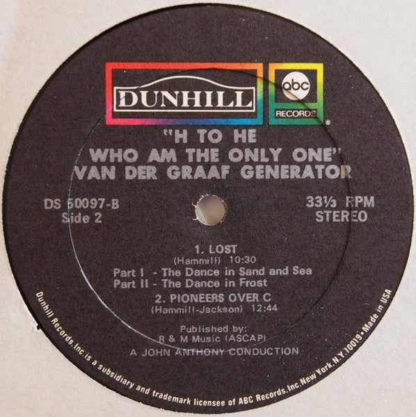 Van Der Graaf Generator – H To He Who Am The Only One   ,  Gatefold US , 1 press