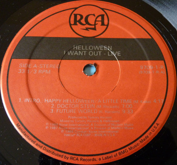 Helloween ‎– I Want Out - Live     ,  US
