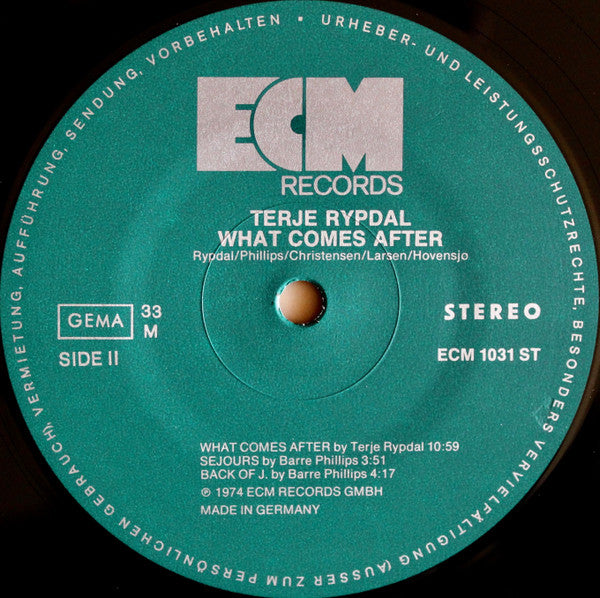 Terje Rypdal – What Comes After  ,   ECM