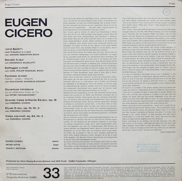Eugen Cicero ‎– Eugen Cicero