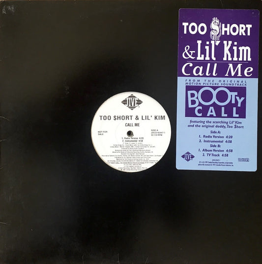Too Short & Lil' Kim ‎– Call Me   ,  Maxi , 33 rpm