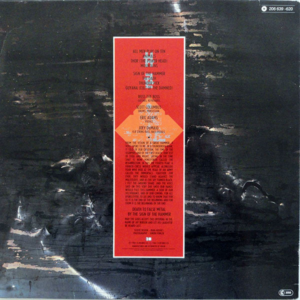 Manowar ‎– Sign Of The Hammer