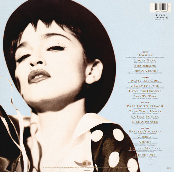 Madonna – The Immaculate Collection, 2xLP, Gatefold