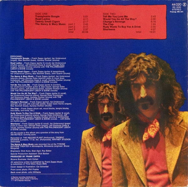 Frank Zappa – Chunga's Revenge   , Gatefold
