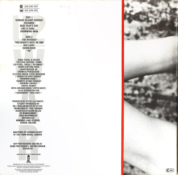 U2 – War     ,   Gatefold