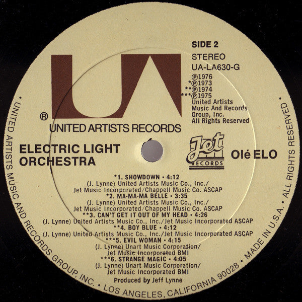 Electric Light Orchestra ‎– Olé ELO