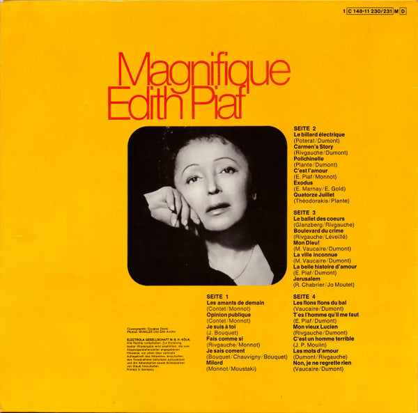 Edith Piaf – Magnifique Edith Piaf, 2xLP, Gatefold
