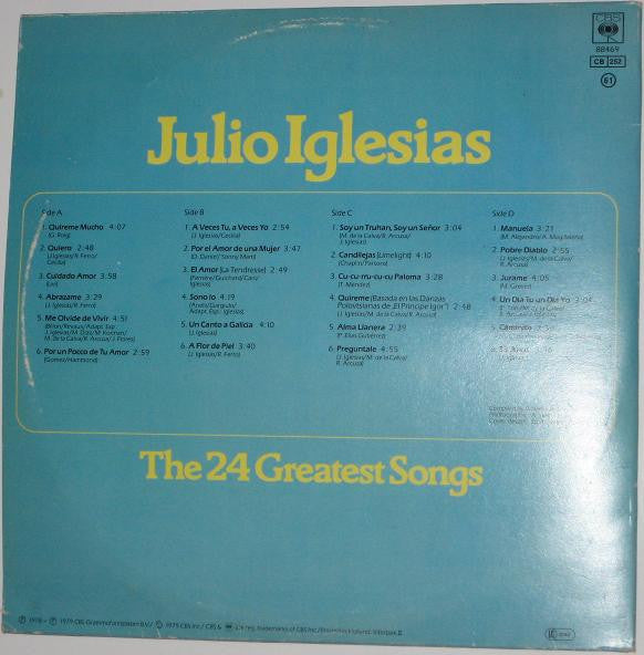 Julio Iglesias – The 24 Greatest Songs, 2xLP, Gatefold