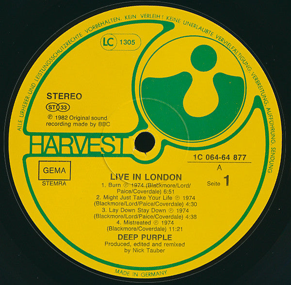 Deep Purple ‎– Live In London