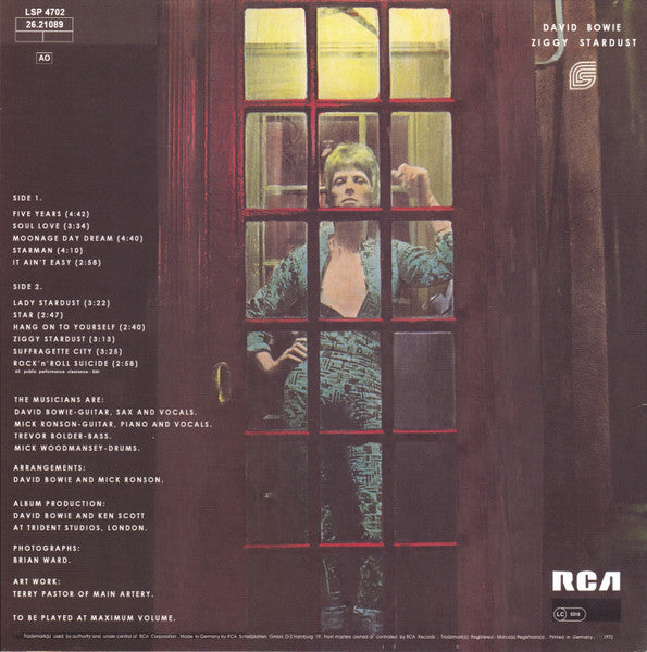 David Bowie – The Rise And Fall Of Ziggy Stardust And The Spiders From Mars   ,  Gatefold