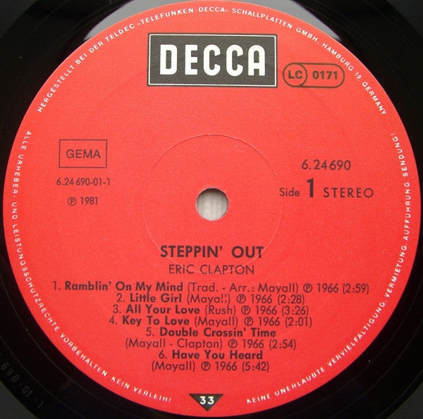 Eric Clapton Featuring John Mayall's Bluesbreakers* With Champion Jack Dupree & Otis Spann ‎– Steppin' Out