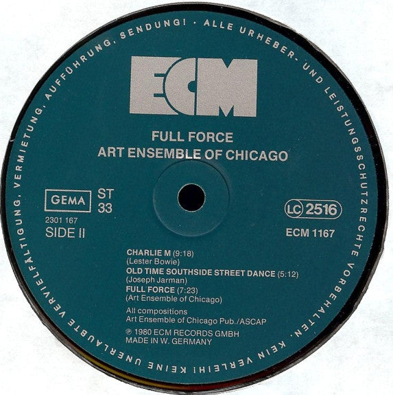 Art Ensemble Of Chicago* – Full Force   ,   ECM