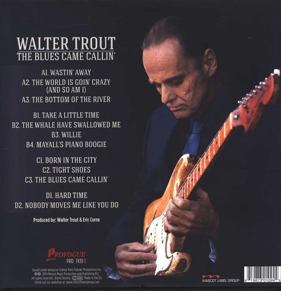 Walter Trout – The Blues Came Callin'  ,  2LP , 180 Gram , Gatefold