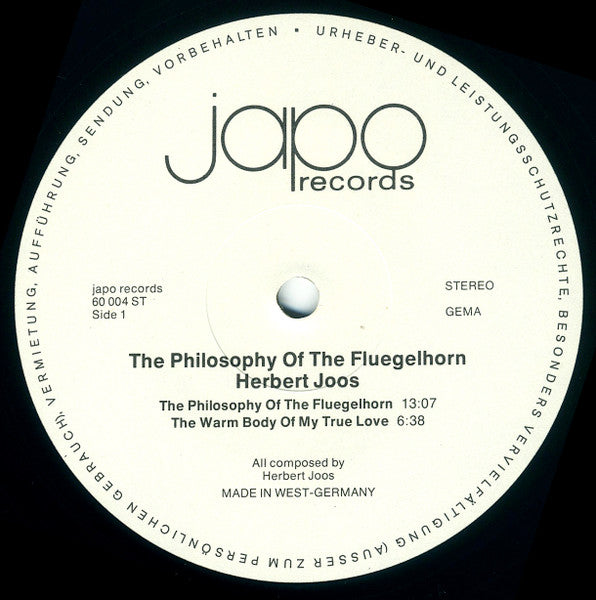 Herbert Joos – The Philosophy Of The Fluegelhorn