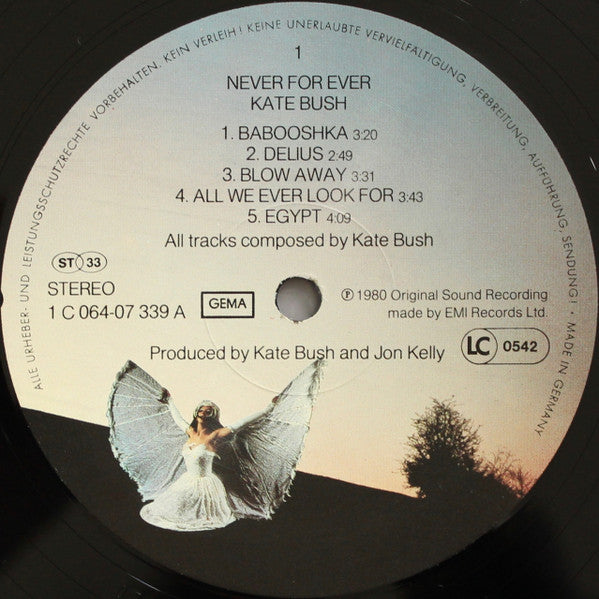 Kate Bush ‎– Never For Ever      Gatefold