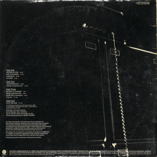Grand Funk – Live Album   2x LP , Gatefold