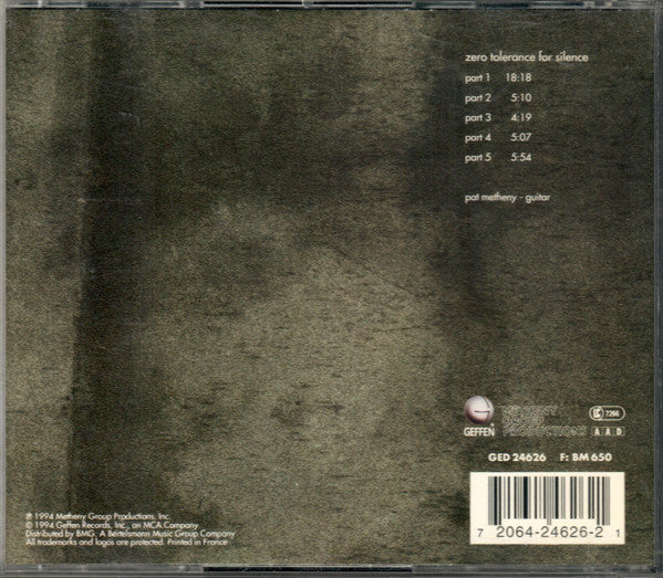 Pat Metheny – Zero Tolerance For Silence