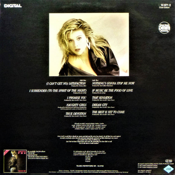 Samantha Fox – Samantha Fox, DMM, Club Edition