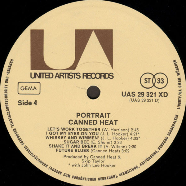 Canned Heat ‎– Portrait   ,  2LP , Gatefold