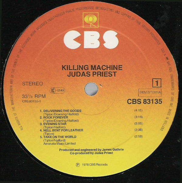 Judas Priest ‎– Killing Machine