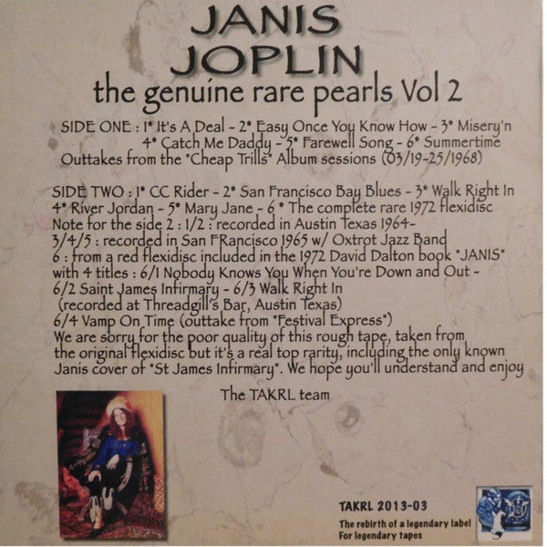 Janis Joplin – The Genuine Rare Pearls Vol.2