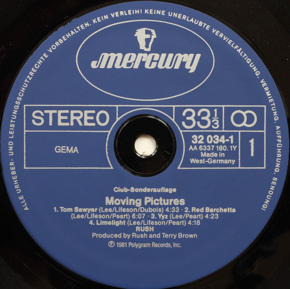 Rush – Moving Pictures    ,  Club Edition