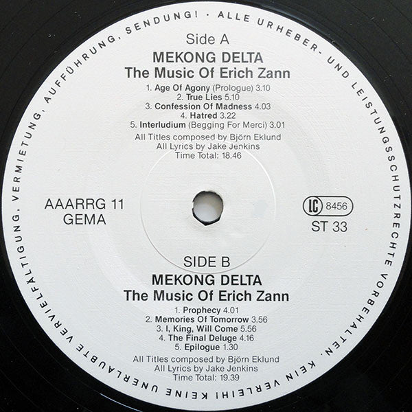 Mekong Delta ‎– The Music Of Erich Zann  ,  1 press