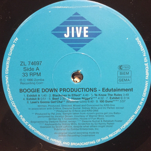 Boogie Down Productions ‎– Edutainment