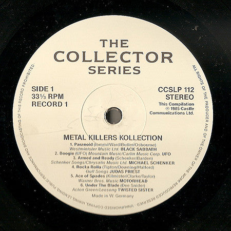 Metal Killers Kollection   ,  2LP , metal compilation , Gatefold