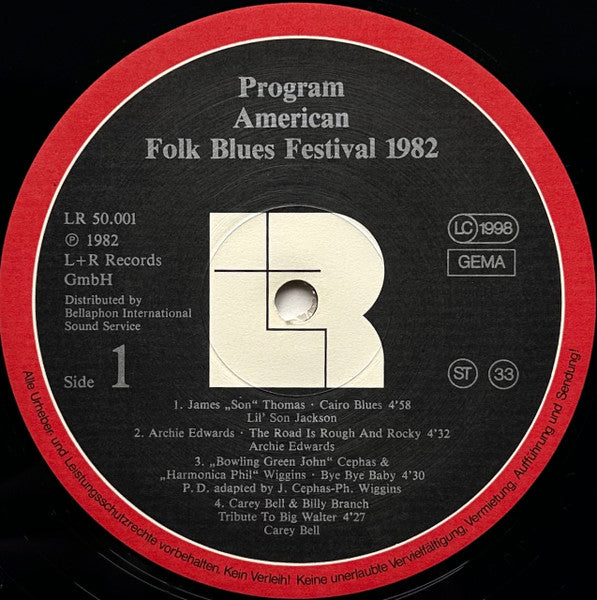American Folk Blues Festival '82  ,   Gatefold