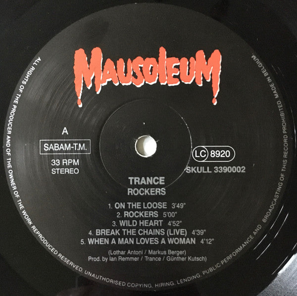 Trance  – Rockers   , 1 press , Belgium