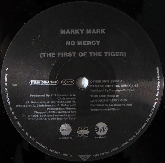 Marky Mark ‎– No Mercy (The Fist Of The Tiger)   ,  Maxi , 45 rpm