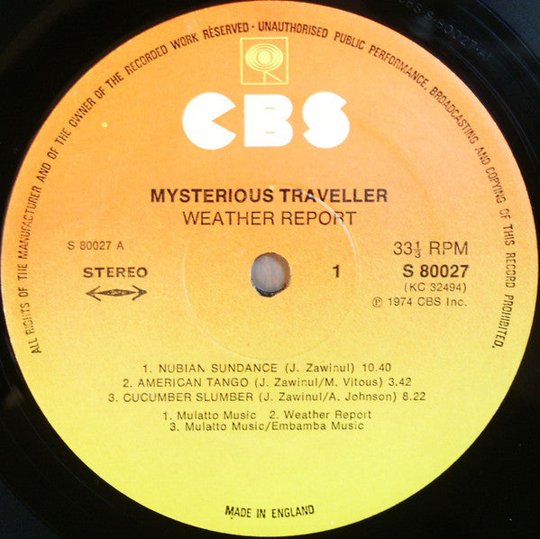Weather Report – Mysterious Traveller